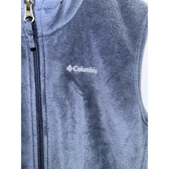 Columbia Boys' XL 18/20 Steens Mountain Fleece Vest Navy Blue Full Zip Outdoors - Picture 6 of 12